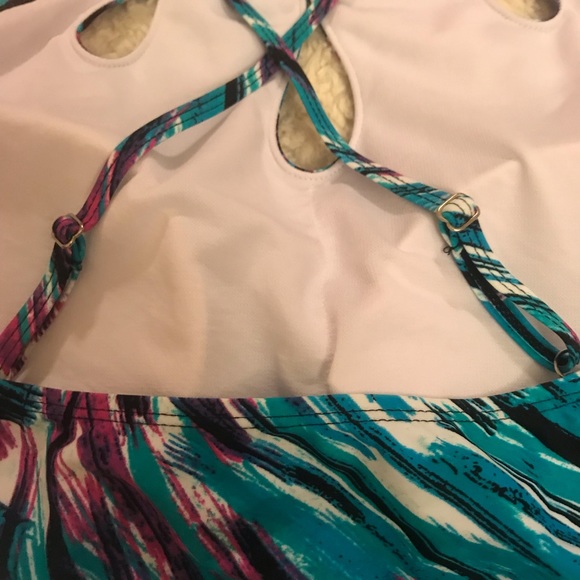 NWOT Sunshine Zone Tankini Swimwear Top Size 14 - Picture 5 of 8